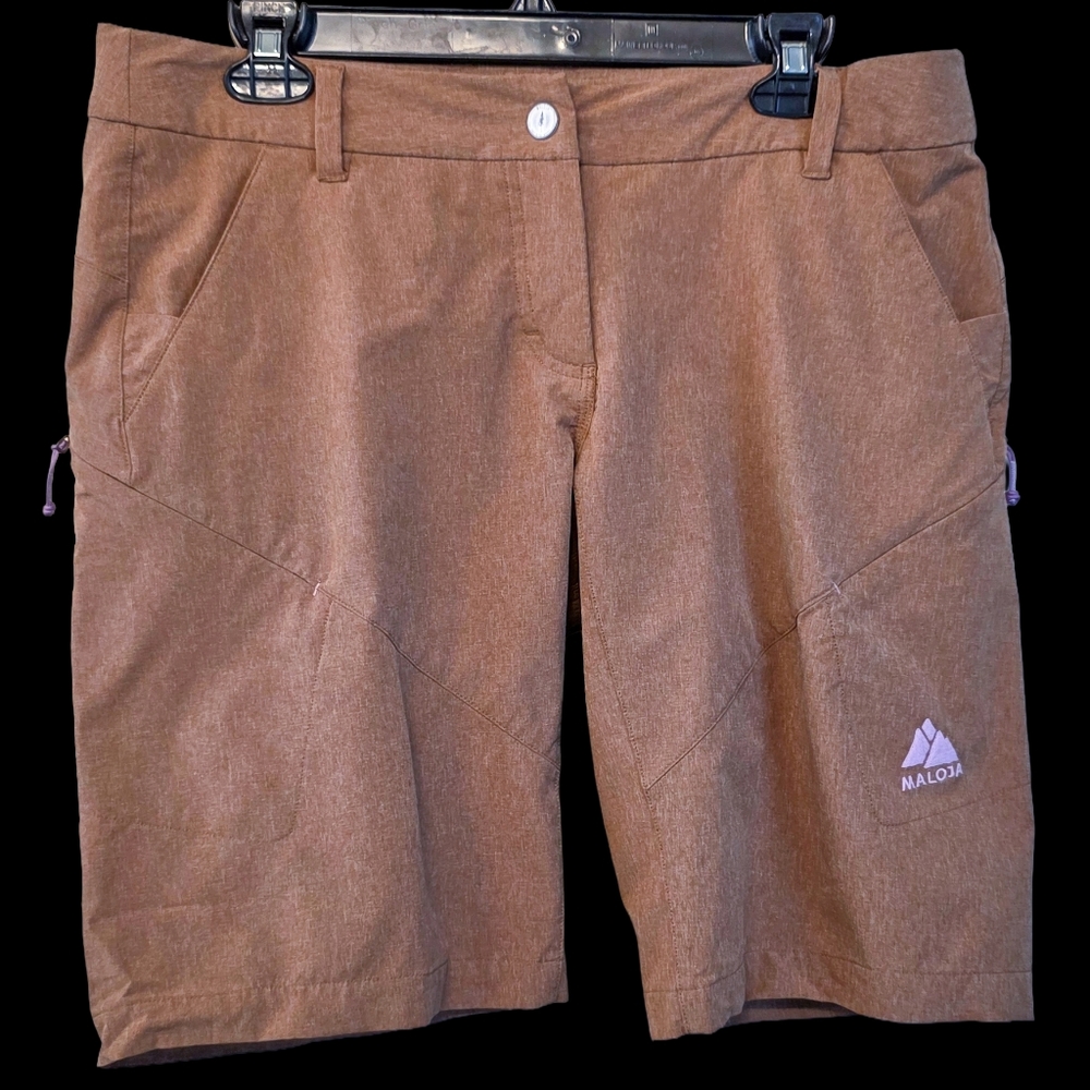 Maloja Women's Brown MTB Shorts - Lightweight Outdoor Performance